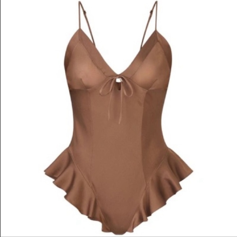 NWT Skims stretch silk teddy